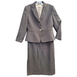 HPVintage Tahari Arthur S. Levine‎ Pinstripe Boxy Jacket Straight Skirt Set Suit